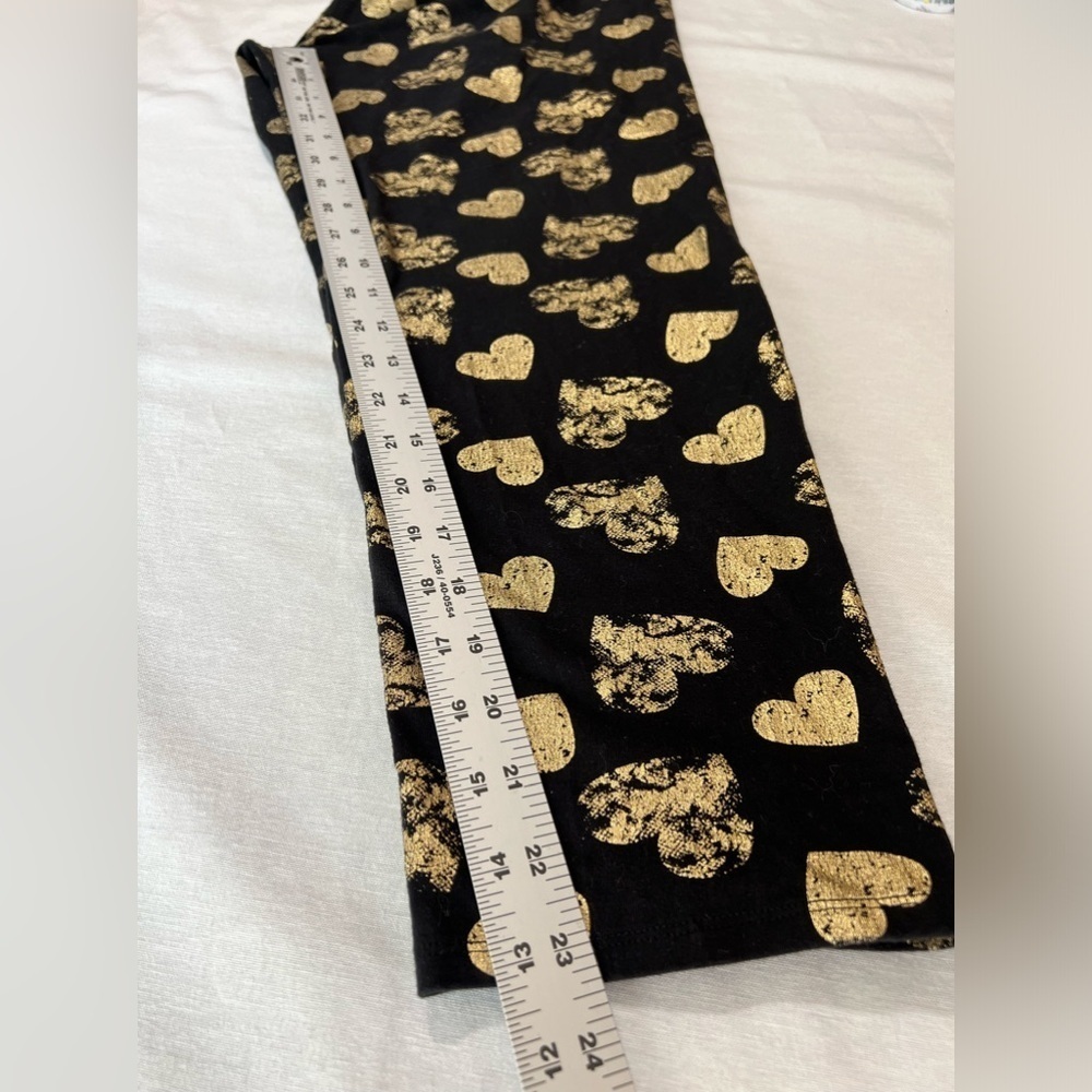 No boundaries, black and gold capri leggings, XL - Picture 4 of 8